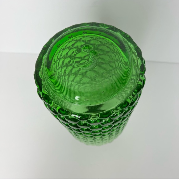 Vintage Accents Vintage Green Bubble Glass Brass Neck Vase 5 X 1